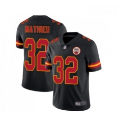 Youth Kansas City Chiefs 32 Tyrann Mathieu Limited Black Rush Vapor Untouchable Football Jersey