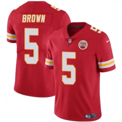 Youth Kansas City Chiefs 5 Hollywood Brown Red Vapor Untouchable Limited Stitched Football Jersey