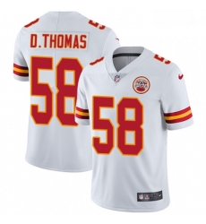 Youth Nike Kansas City Chiefs 58 Derrick Thomas White Vapor Untouchable Limited Player NFL Jersey