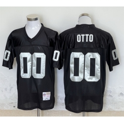 Men Las Vegas Raiders 00 Jim Otto Black Throwback Stitched Football Jersey