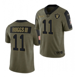 Men Las Vegas Raiders 11 Henry Ruggs III 2021 Olive Salute To Service Limited Stitched Jersey