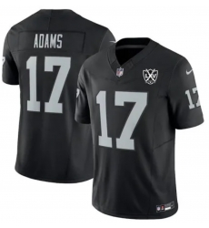 Men Las Vegas Raiders 17 Davante Adams Black Vapor Untouchable LXV Patch Limited Stitched NFL Jersey