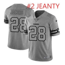 Men Las Vegas Raiders 2 Ashton Jeanty Gray Gridiron II Vapor Untouchable Limited NFL Jersey