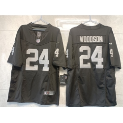 Men Las Vegas Raiders 24 Charles Woodson Black 2023 F U S E Vapor Untouchable Stitched Football Jersey