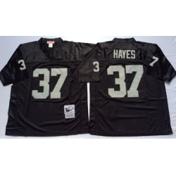 Men Las Vegas Raiders 37 Lester Hayes Black M&N Throwback Jersey