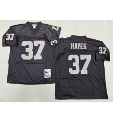 Men Las Vegas Raiders 37 Lester Hayes Black Throwback Stitched Football Jersey