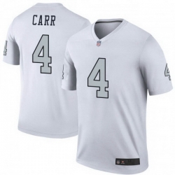 Men Las Vegas Raiders 4 Derek Carr White Legend Limited Jersey