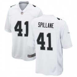 Men Las Vegas Raiders 41 Robert Spillane White 2023 Draft Vapor Limited Stitched Football Jersey