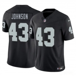 Men Las Vegas Raiders  43 Dalton Johnson Black 2026 Draft F U S E  Vapor Untouchable Limited Stitched Football Jersey