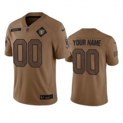 Men Las Vegas Raiders Active Player Custom 2023 Brown Salute To Service Limited Stitched Football Jersey