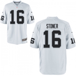 Men Nike Las Vegas Raiders Dillon Stoner 16 White Untouchable Vapor Limited Jersey