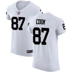 Men Nike Raiders #87 Jared Cook White Stitched NFL Vapor Untouchable Elite Jersey