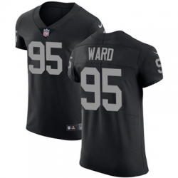 Men Nike Raiders #95 Jihad Ward Black Team Color Stitched NFL Vapor Untouchable Elite Jersey