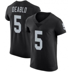 Men's Las Vegas Raiders #5 Divine Deablo Black Vapor Untouchable Limited Stitched Jersey