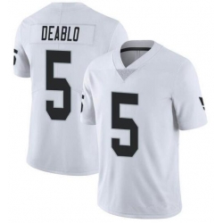 Men's Las Vegas Raiders #5 Divine Deablo White Vapor Untouchable Limited Stitched Jersey