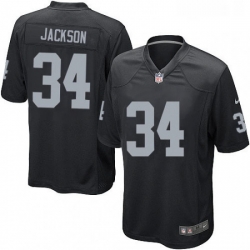 Mens Nike Oakland Raiders 34 Bo Jackson Game Black Team Color NFL Jersey