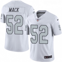 Mens Nike Oakland Raiders 52 Khalil Mack Limited White Rush Vapor Untouchable NFL Jersey