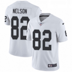 Mens Nike Oakland Raiders 82 Jordy Nelson White Vapor Untouchable Limited Player NFL Jersey