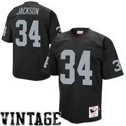 Mens Oakland Raiders Bo Jackson Mitchell 26 Ness Black 1990 Authentic Throwback Jersey