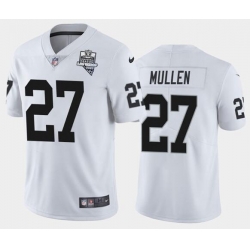 Men's Oakland Raiders White #27 Trayvon Mullen 2020 Inaugural Season Vapor Limited Stitched NFL Jersey