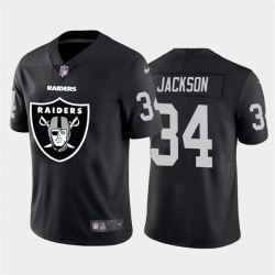 Nike Las Vegas Raiders 34 Bo Jackson Black Team Big Logo Vapor Untouchable Limited Jersey