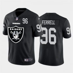 Nike Las Vegas Raiders 96 Clelin Ferrell Black Team Big Logo Number Vapor Untouchable Limited Jersey