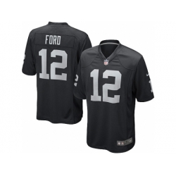 Nike Oakland Raiders 12 Jacoby Ford Black Game NFL Jersey