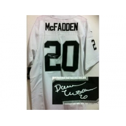 Nike Oakland Raiders 20 Darren McFadden White Elite Signed NFL Jersey