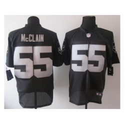Nike Oakland Raiders 55 Rolando McClain Black Elite Logo Sleeve NFL Jersey
