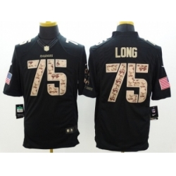 Nike Oakland Raiders 75 Howie Long Black Limited Salute to Service NFL Jersey