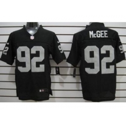 Nike Oakland Raiders 92 Eddie McGee Black Elite NFL Jersey