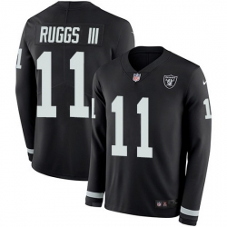 Nike Raiders 11 Henry Ruggs III Black Team Color Men Stitched NFL Limited Therma Long Sleeve Jersey