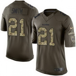 Nike Raiders #21 Sean Smith Green Mens Stitched NFL Limited Salute to Service Jersey