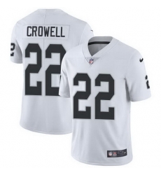 Nike Raiders 22 Isaiah Crowell White Men Stitched NFL Vapor Untouchable Limited Jersey