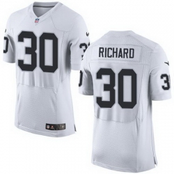 Nike Raiders #30 Jalen Richard White Mens Stitched NFL New Elite Jersey