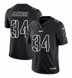 Nike Raiders #34 Bo Jackson Black Mens Stitched NFL Limited Rush Impact Jersey