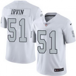 Nike Raiders #51 Bruce Irvin White Mens Stitched NFL Limited Rush Jersey