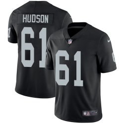 Nike Raiders #61 Rodney Hudson Black Team Color Mens Stitched NFL Vapor Untouchable Limited Jersey