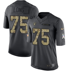 Nike Raiders #75 Howie Long Black Mens Stitched NFL Limited 2016 Salute To Service Jersey