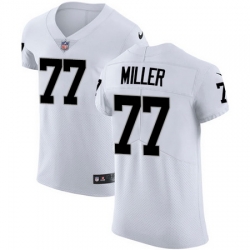 Nike Raiders #77 Kolton Miller White Mens Stitched NFL Vapor Untouchable Elite Jersey