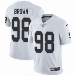 Nike Raiders 98 Trent Brown White Men Stitched NFL Vapor Untouchable Limited Jersey