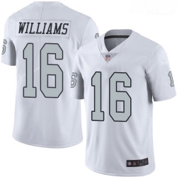 Raiders 16 Tyrell Williams White Men Stitched Football Limited Rush Jersey