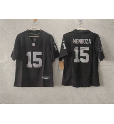Women Las Vegas Raiders 15 Fernando Mendoza Black 2026 Draft F U S E Vapor Stitched Jersey Women Las Vegas Raiders 15 Fernando Mendoza Black 2026 Draft F U S E Vapor Stitched Jersey