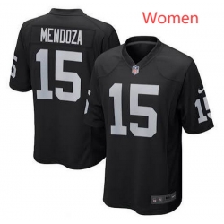 Women Las Vegas Raiders  15 Fernando Mendoza Black Vapor Limited Stitched Jersey