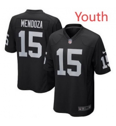Youth Las Vegas Raiders  15 Fernando Mendoza Black Vapor Limited Stitched Jersey