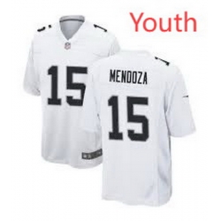 Youth Las Vegas Raiders  15 Fernando Mendoza White Vapor Limited Stitched Jersey