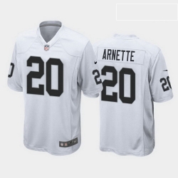 men damon arnette las vegas raiders white game jersey 