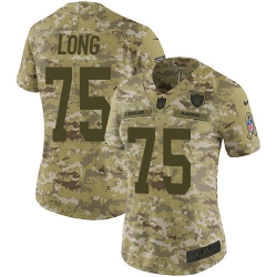 Nike Raiders #75 Howie Long Camo Women Stitched NFL Limited 2018 Salute to Service Jersey