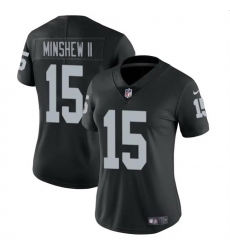 Women Las Vegas Raiders 15 Gardner Minshew II Black Vapor Stitched Jersey