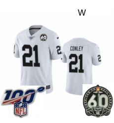 Women Oakland Raiders #21 Gareon Conley White 60th Anniversary Vapor Untouchable Limited Player 100th Season Football Jersey